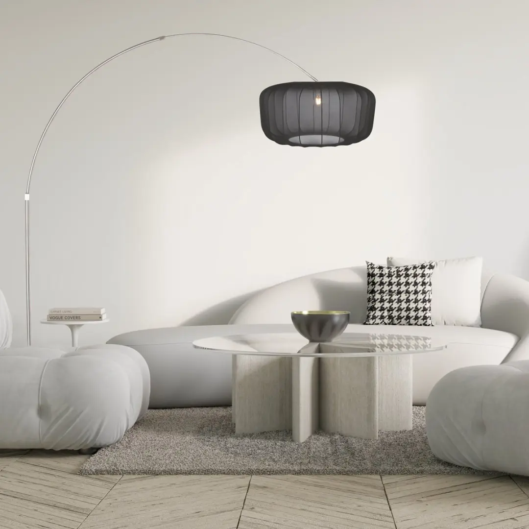 Steinhauer Vloerlamp 7268ST - Zilver/Zwart