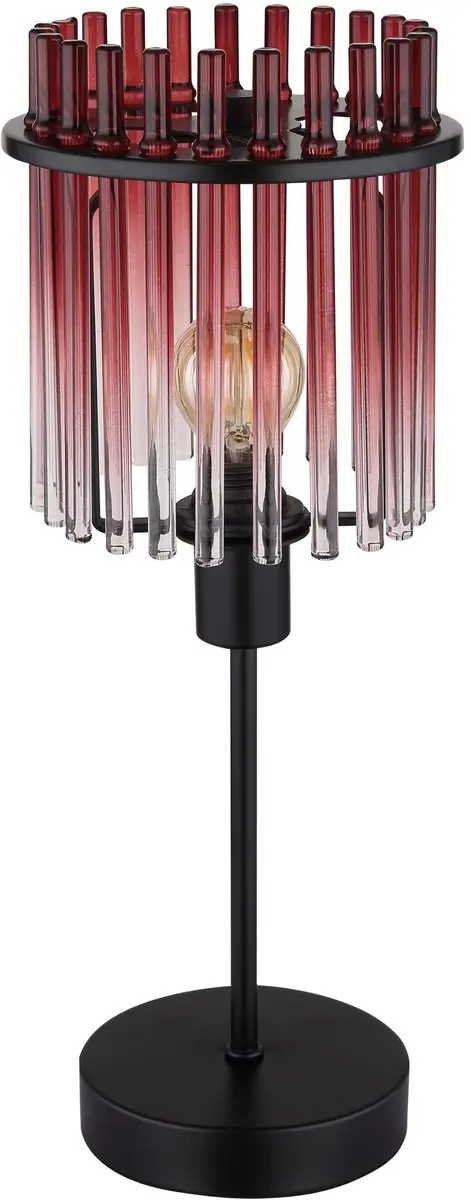 Globo Gorley Tafellamp - Rood Ø15cm - E14 - afbeelding 6 van 6