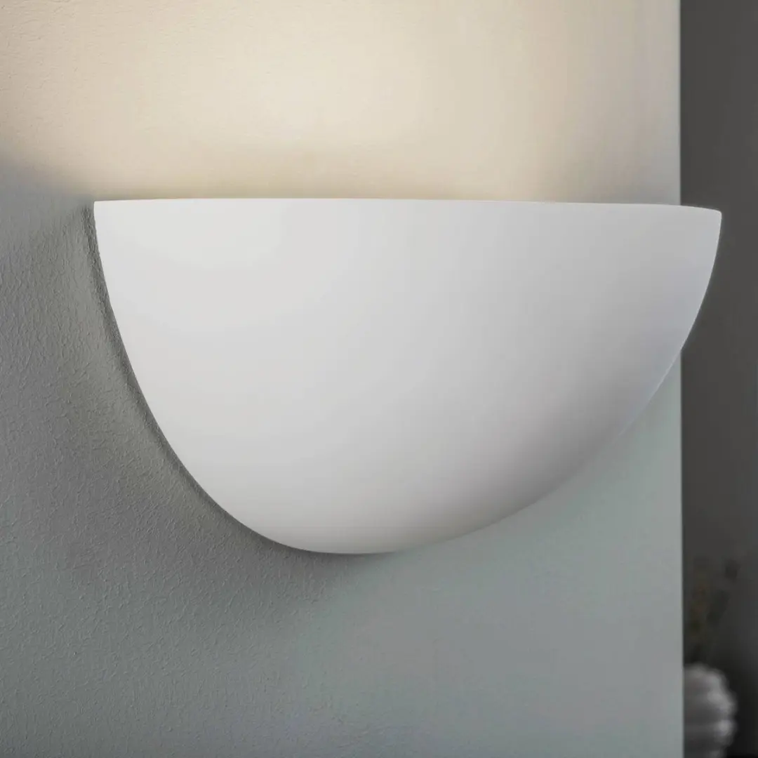 Lindby Wandlamp 1 Licht Gips Metaal E14 Wit