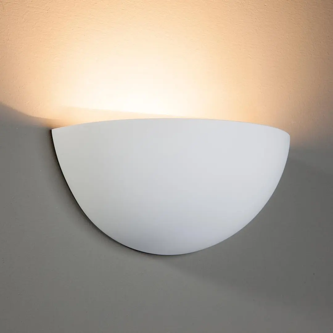 Lindby Wandlamp 1 Licht Gips Metaal E14 Wit