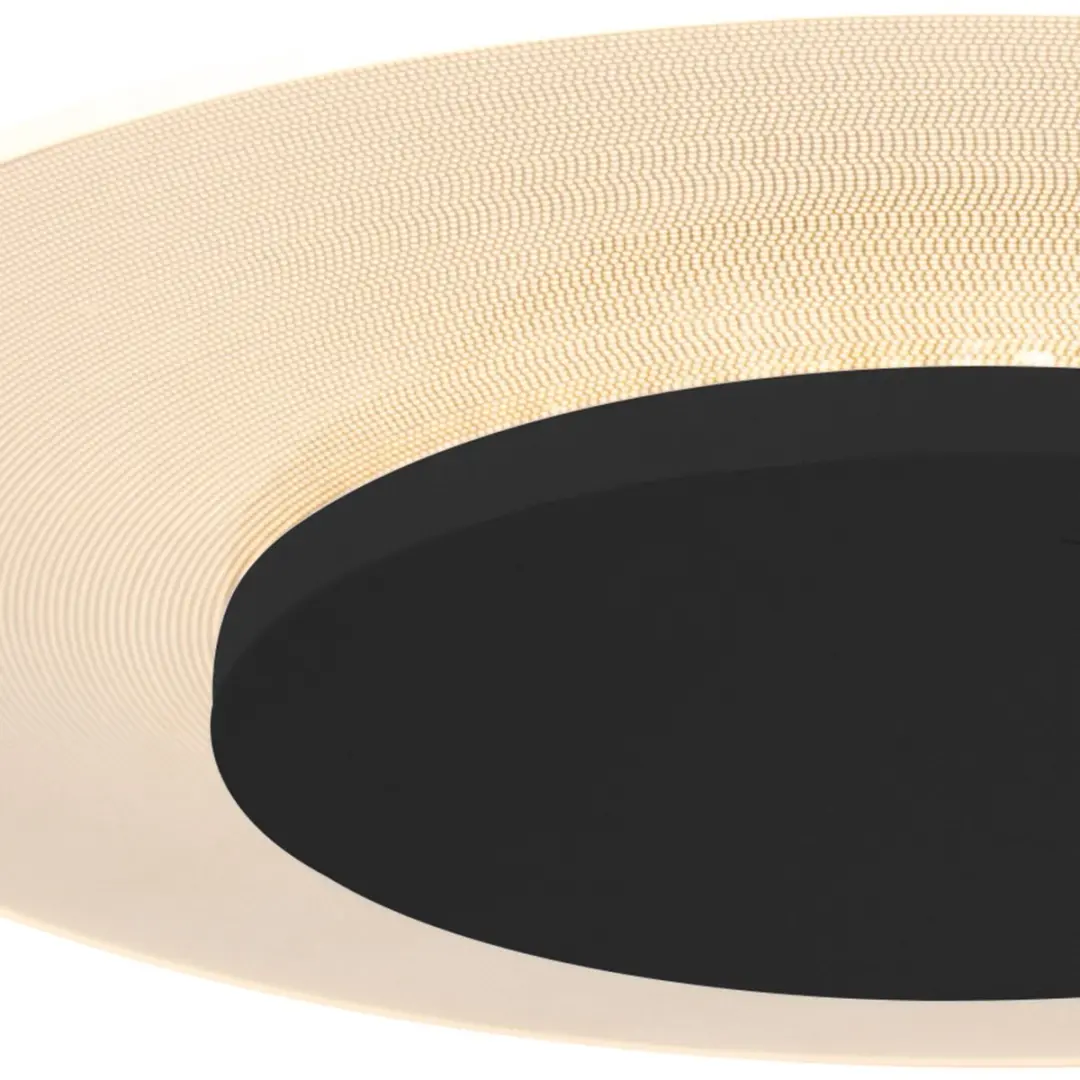 Steinhauer Lido Plafonnière 1100 Lumen - Zwart Ø28cm