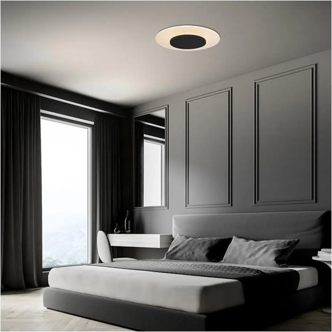 Steinhauer Lido Plafonnière 1100 Lumen - Zwart Ø28cm