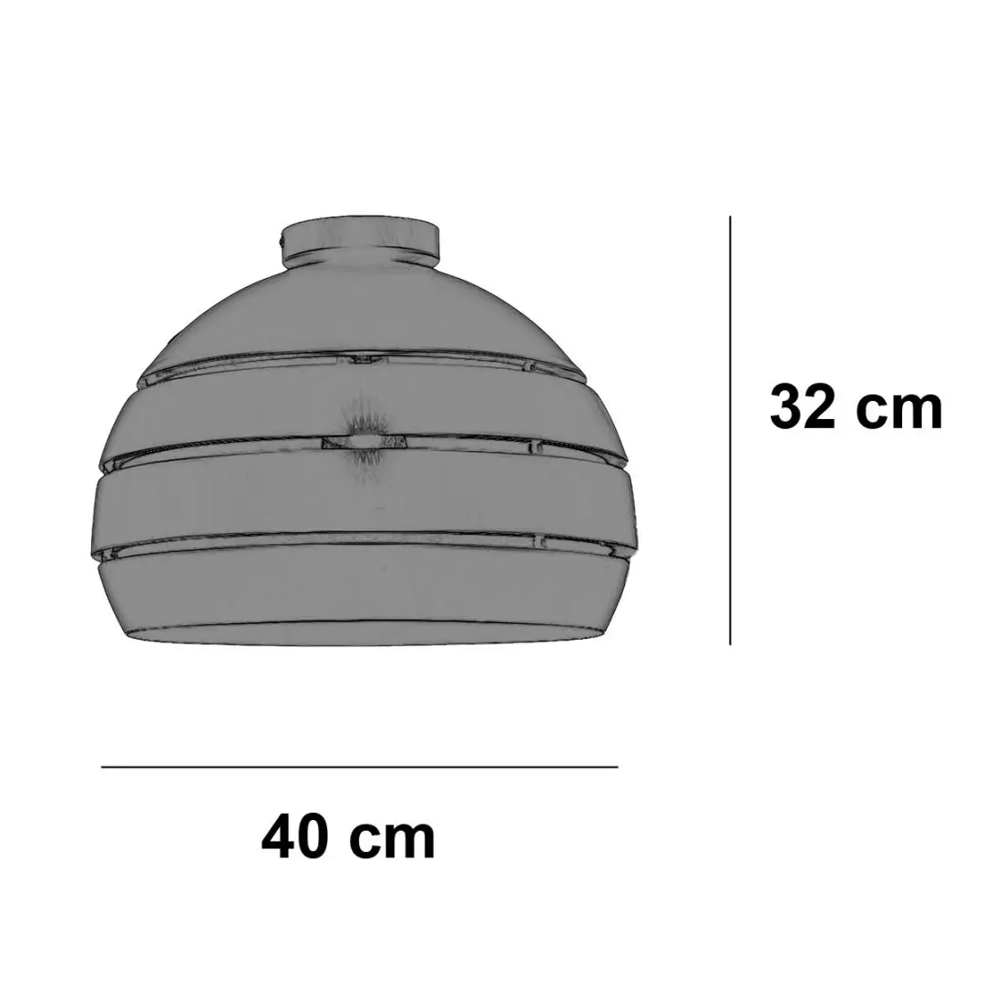 Freelight Plafondlamp Djarin Ø40cm - Zwart/Goud