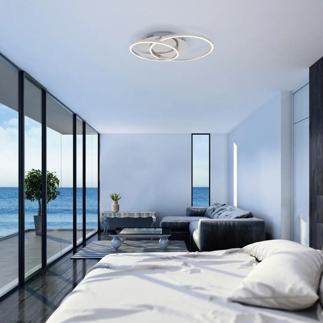 Briloner FRAME Plafondlamp LED 40W - Ø30cm - Chroom Aluminium