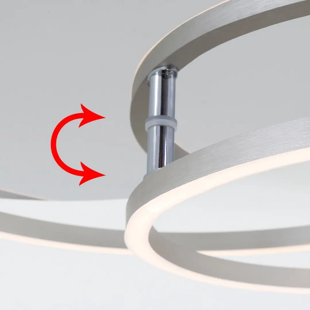 Briloner FRAME Plafondlamp LED 40W - Ø30cm - Chroom Aluminium
