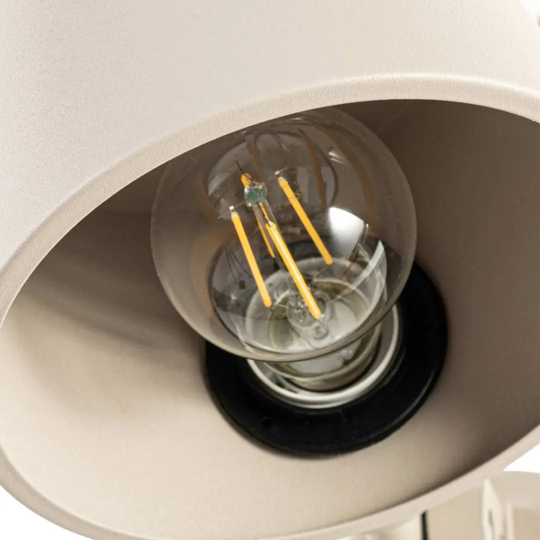 Lucande Wandlamp 1 Licht E27 - 15W - Beige