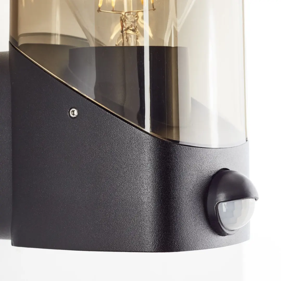 Brilliant MINOU Buitenwandlamp Sensor E27 10W - Zwart