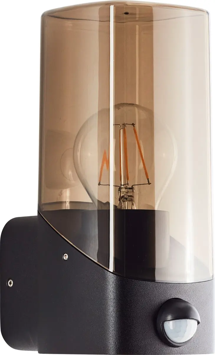 Brilliant MINOU Buitenwandlamp Sensor E27 10W - Zwart - afbeelding 6 van 6