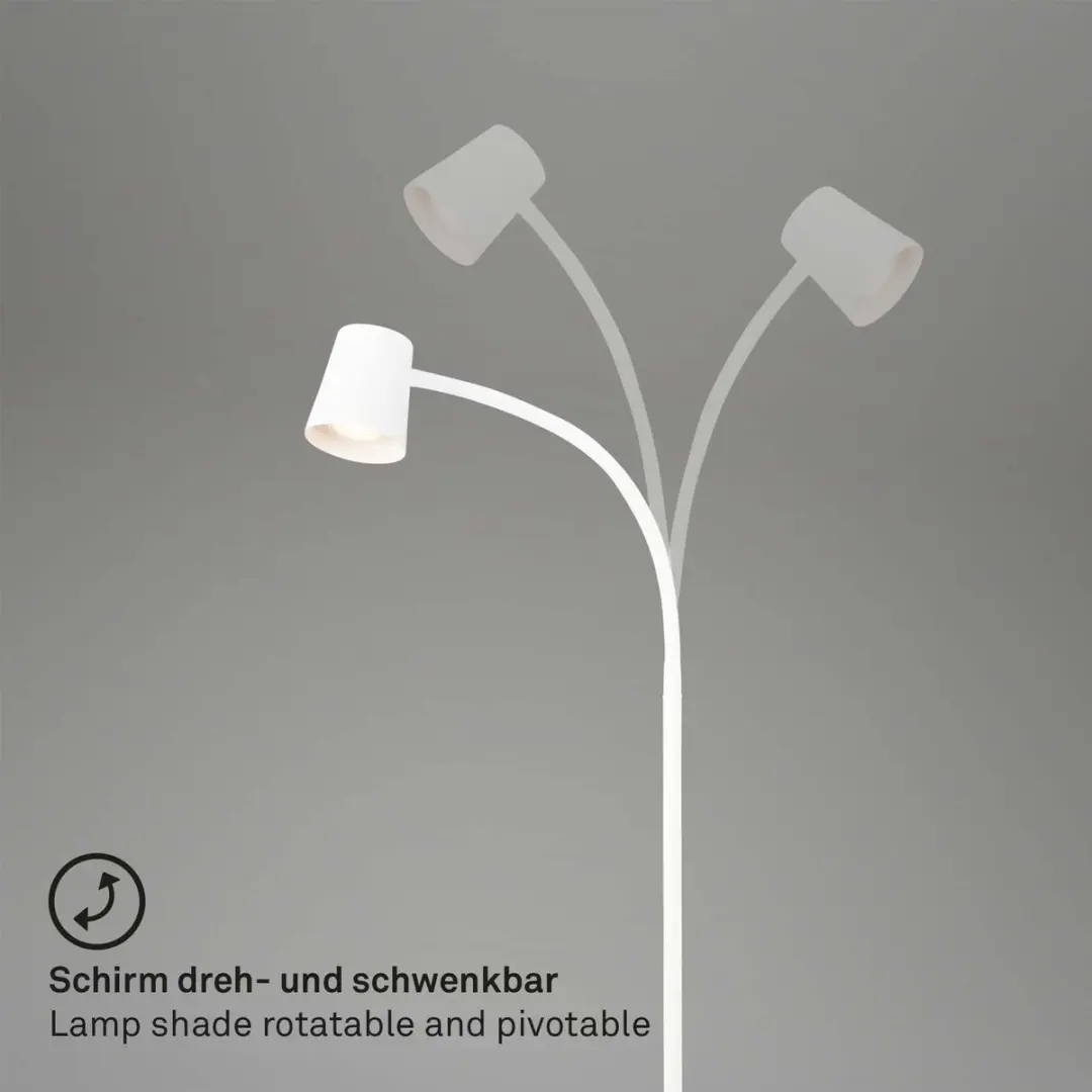 Briloner Skriva Vloerlamp - 8W Wit
