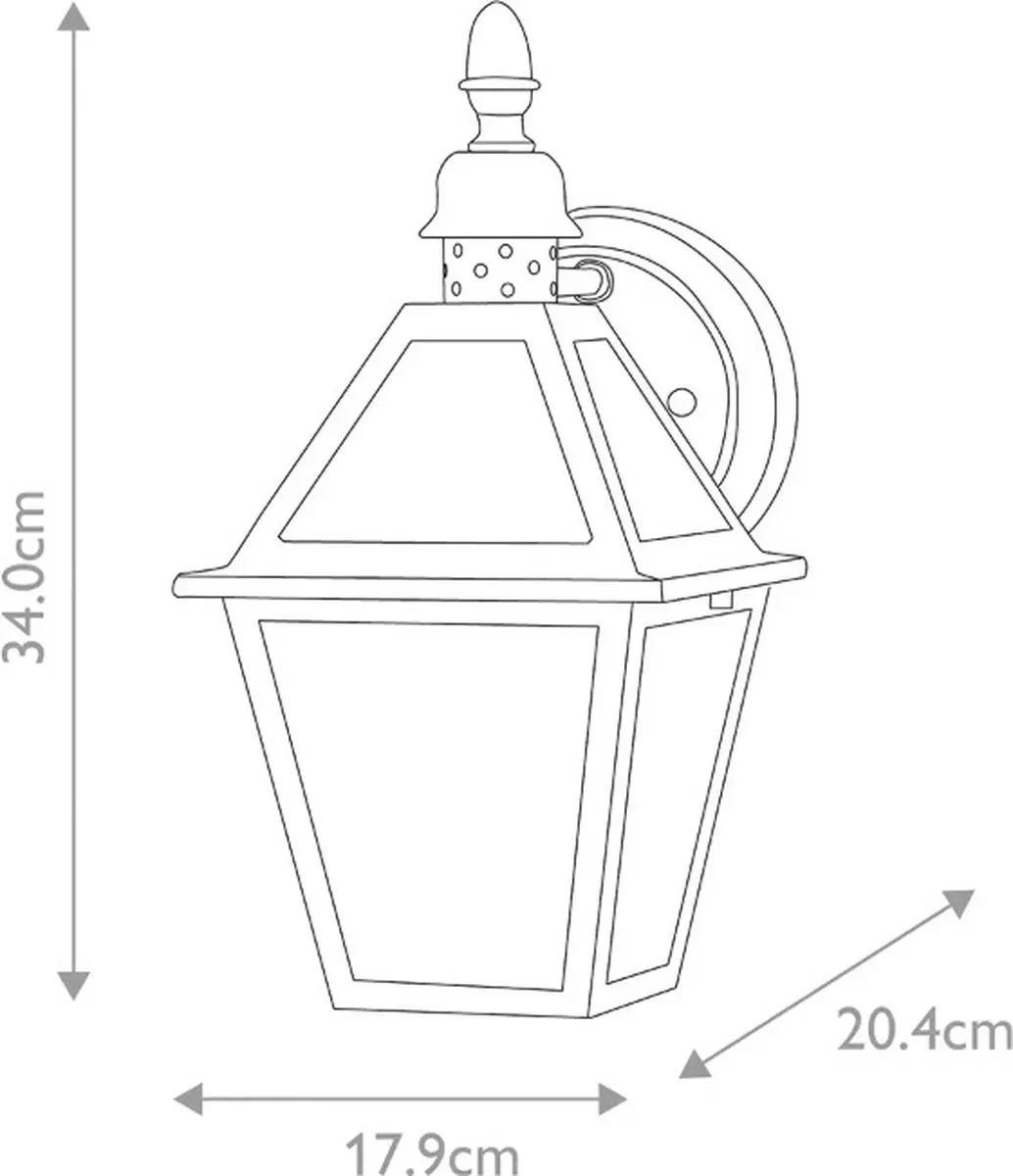 Elstead LED Wandlamp Polruan E27 60W - IP44 - Dimbaar - Mud Black