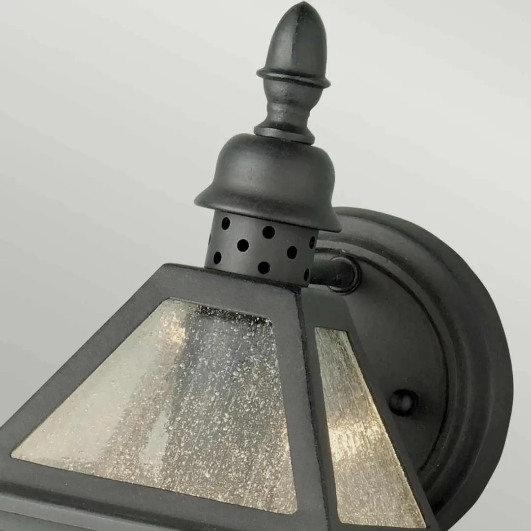 Elstead LED Wandlamp Polruan E27 60W - IP44 - Dimbaar - Mud Black