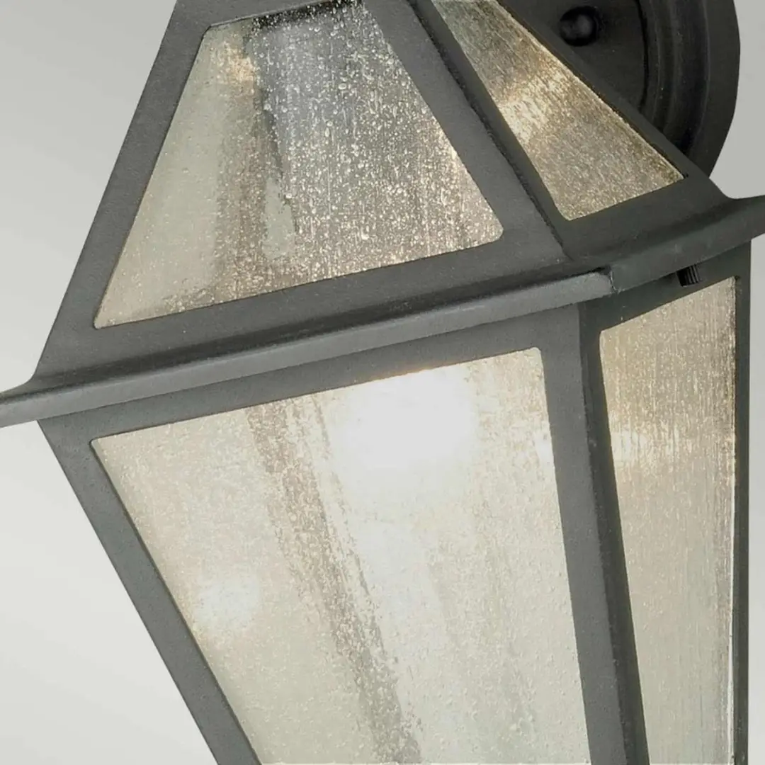 Elstead LED Wandlamp Polruan E27 60W - IP44 - Dimbaar - Mud Black