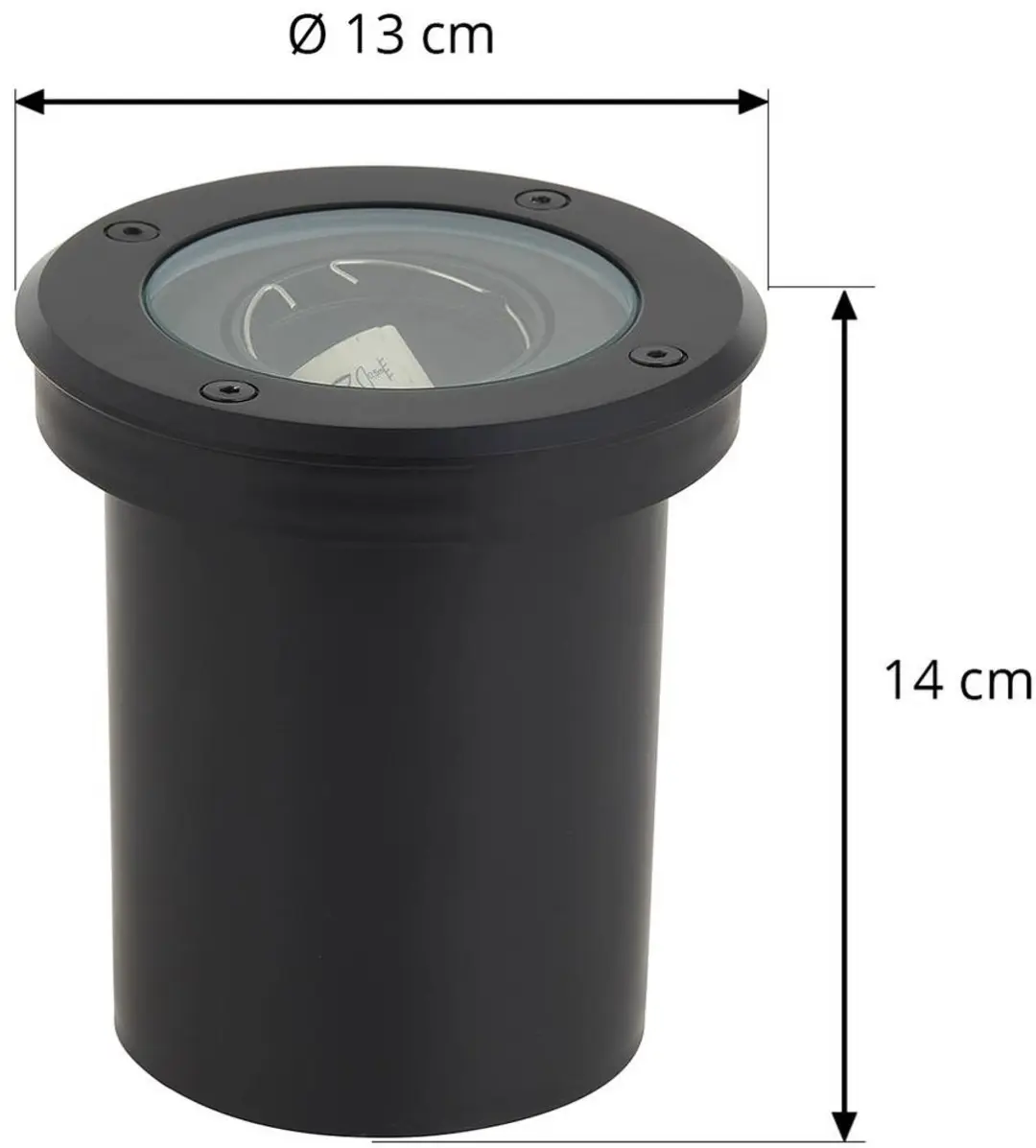 Lindby Grondspot GU10 10W - Zwart
