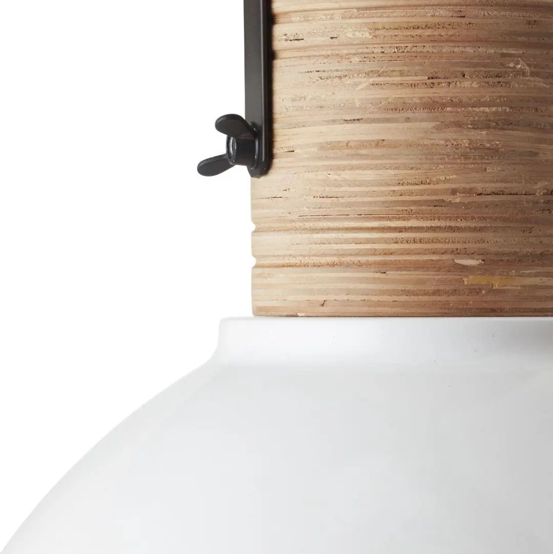 Brilliant Barrow Hanglamp 42cm Hout - 1x A60 E27 40W