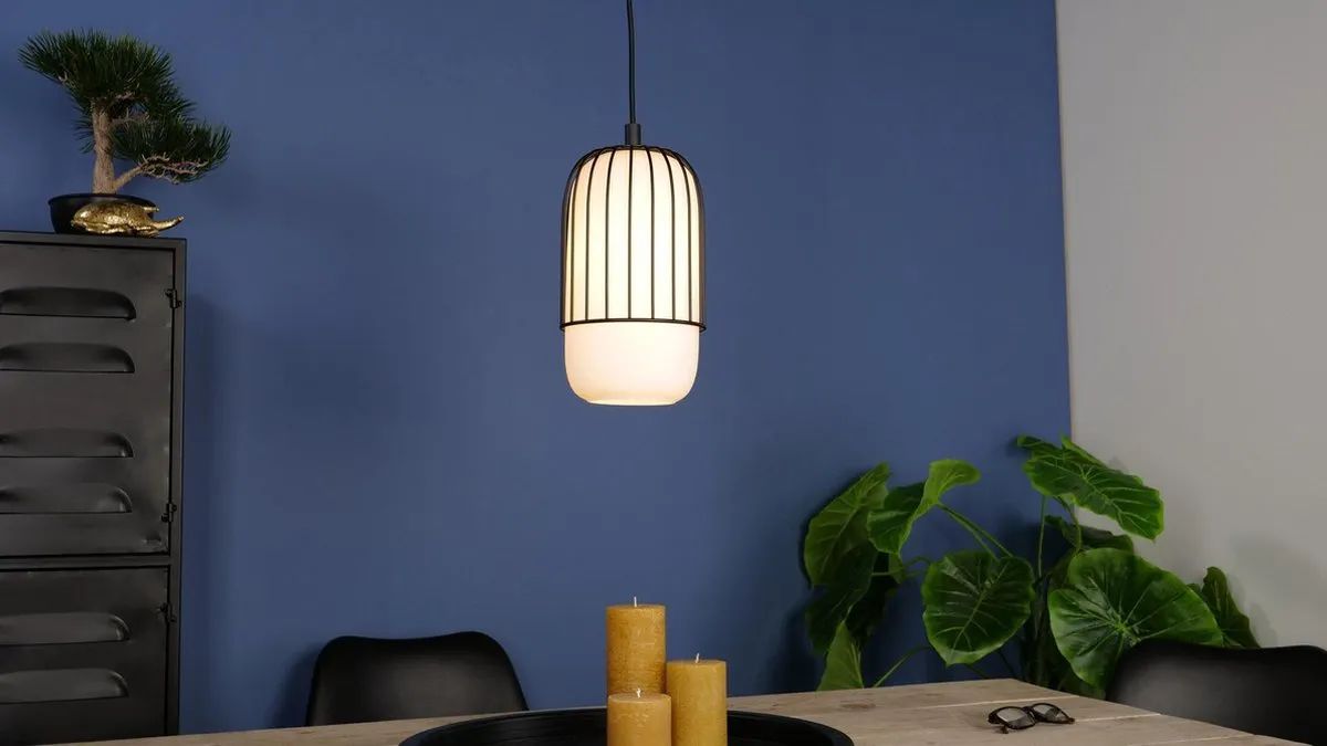 Eglo Muleges Hanglamp E27 - Ø16cm - Zwart/Wit - afbeelding 6 van 6