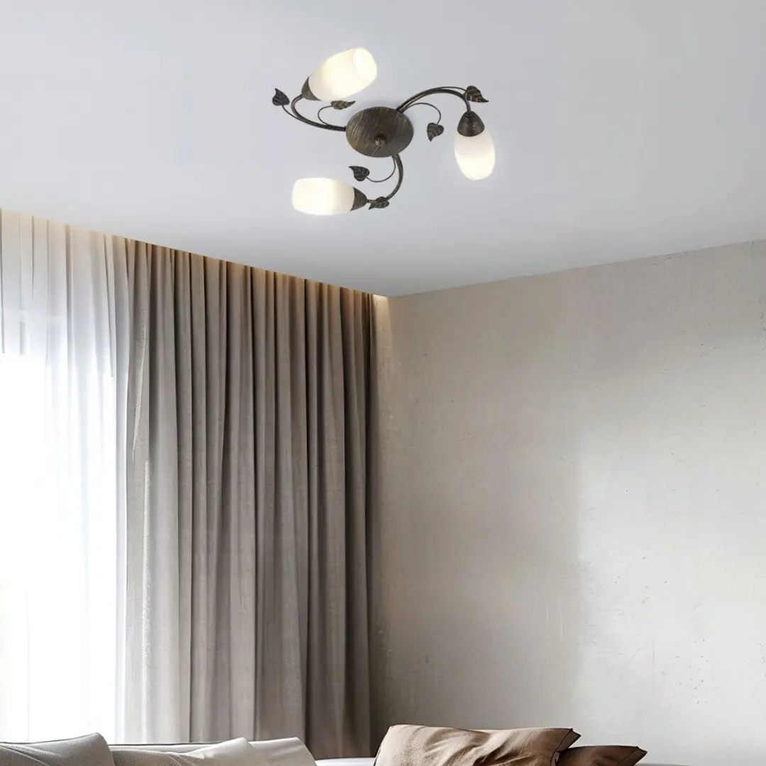 Globo Venezia Plafondlamp - 3x E14 Ø50cm Bruin