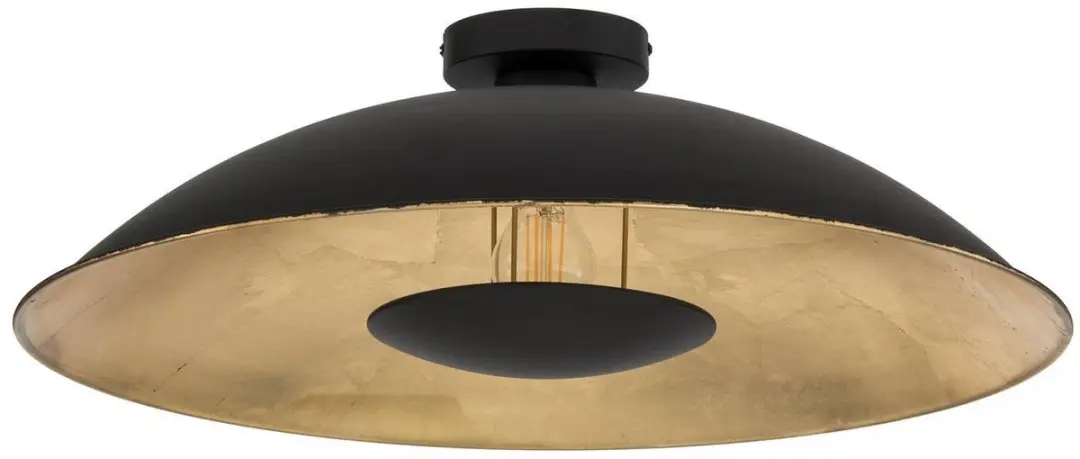 Lindby Emilienne+ Plafondlamp 1 Licht - Ø60cm - Zwart/Goud