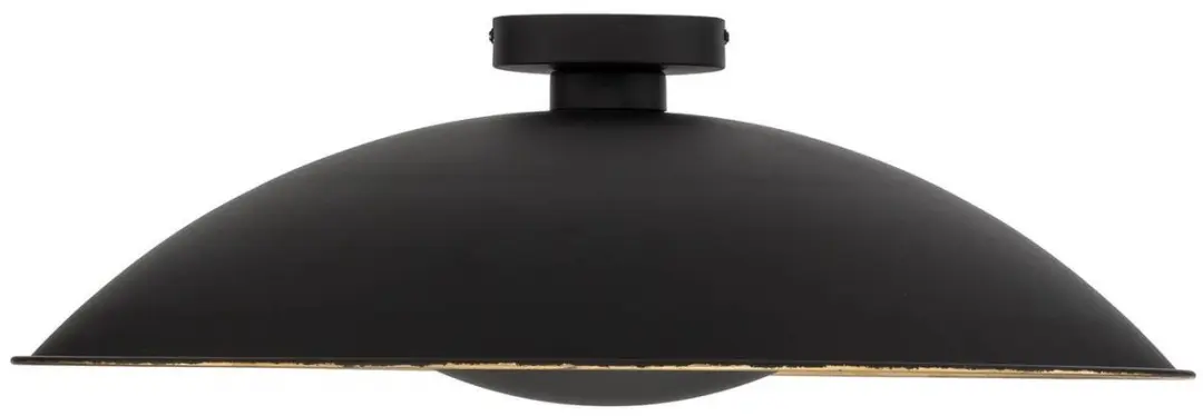 Lindby Emilienne+ Plafondlamp 1 Licht - Ø60cm - Zwart/Goud
