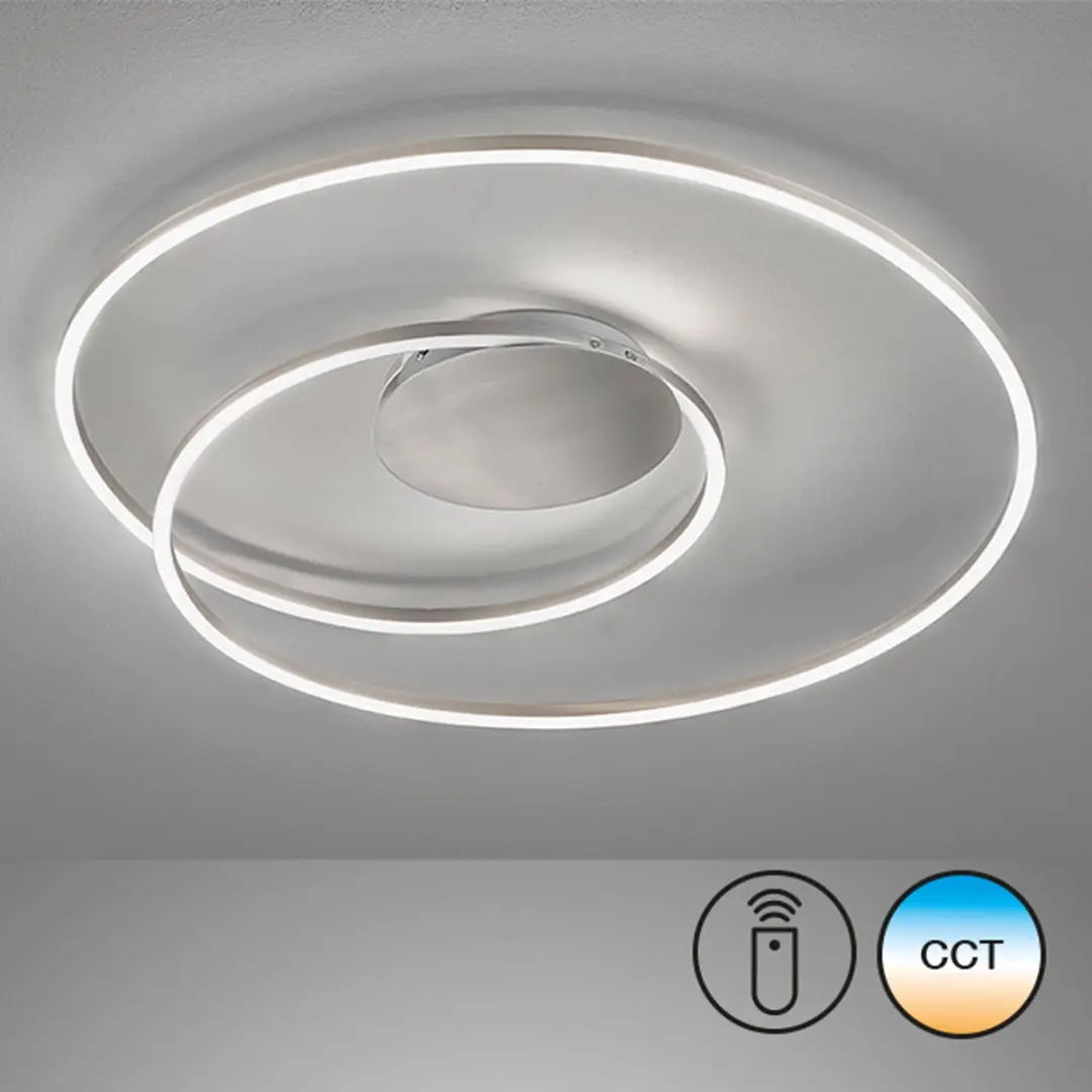 Fischer & Honsel Holy Plafondlamp LED 38W - Ø68cm - Zilver