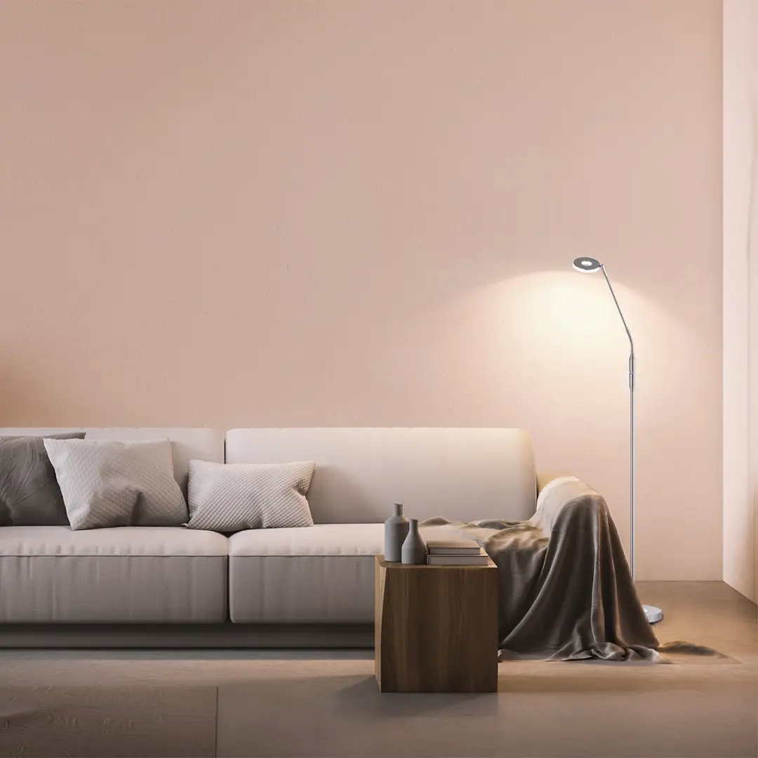 Fischer & Honsel Dent Vloerlamp 7.5W - Chroom