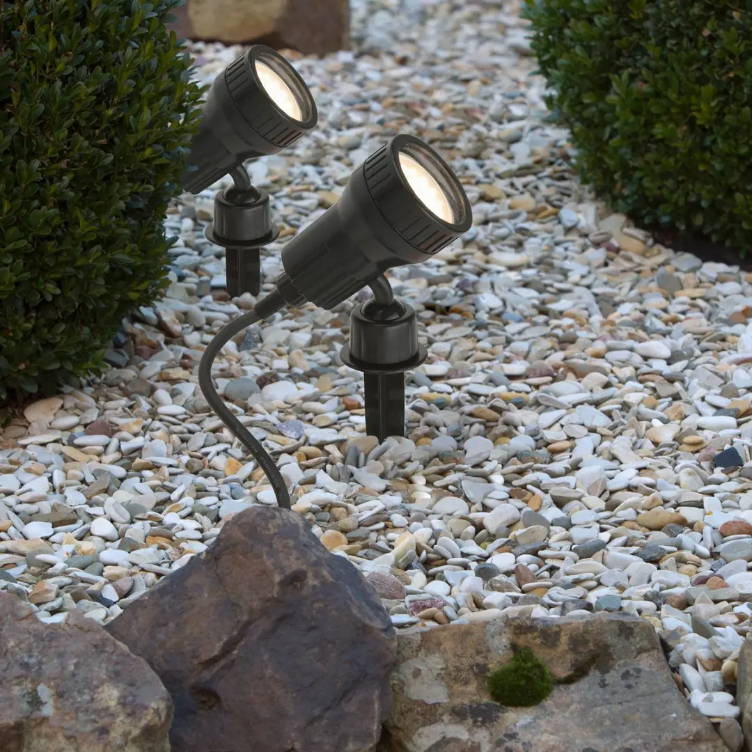 Briloner LED Grondspot met spies - 2x 2,9W 3000K - Zwart