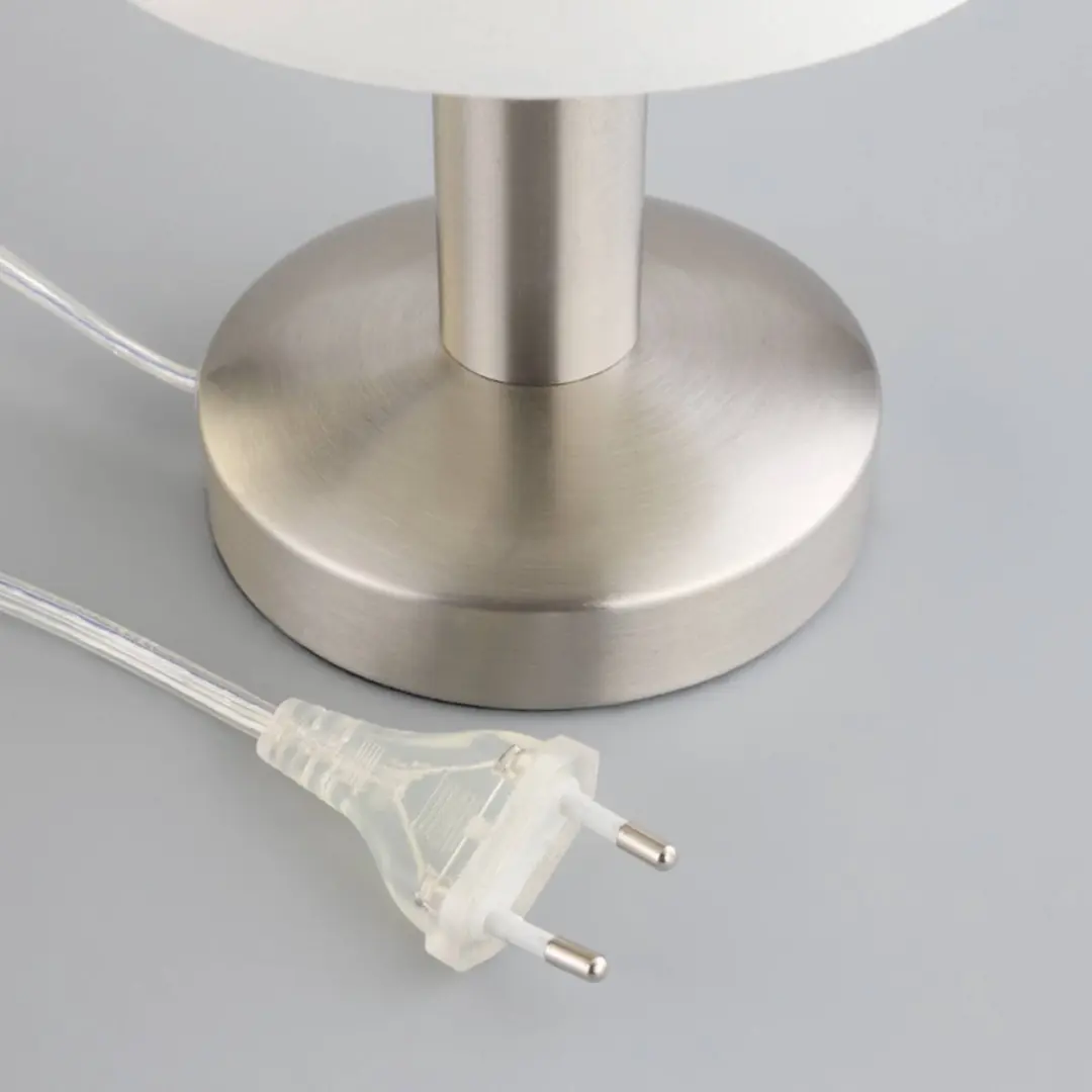 Lindby Tafellamp 1 Licht 40W - Wit/Gesatineerd Nikkel