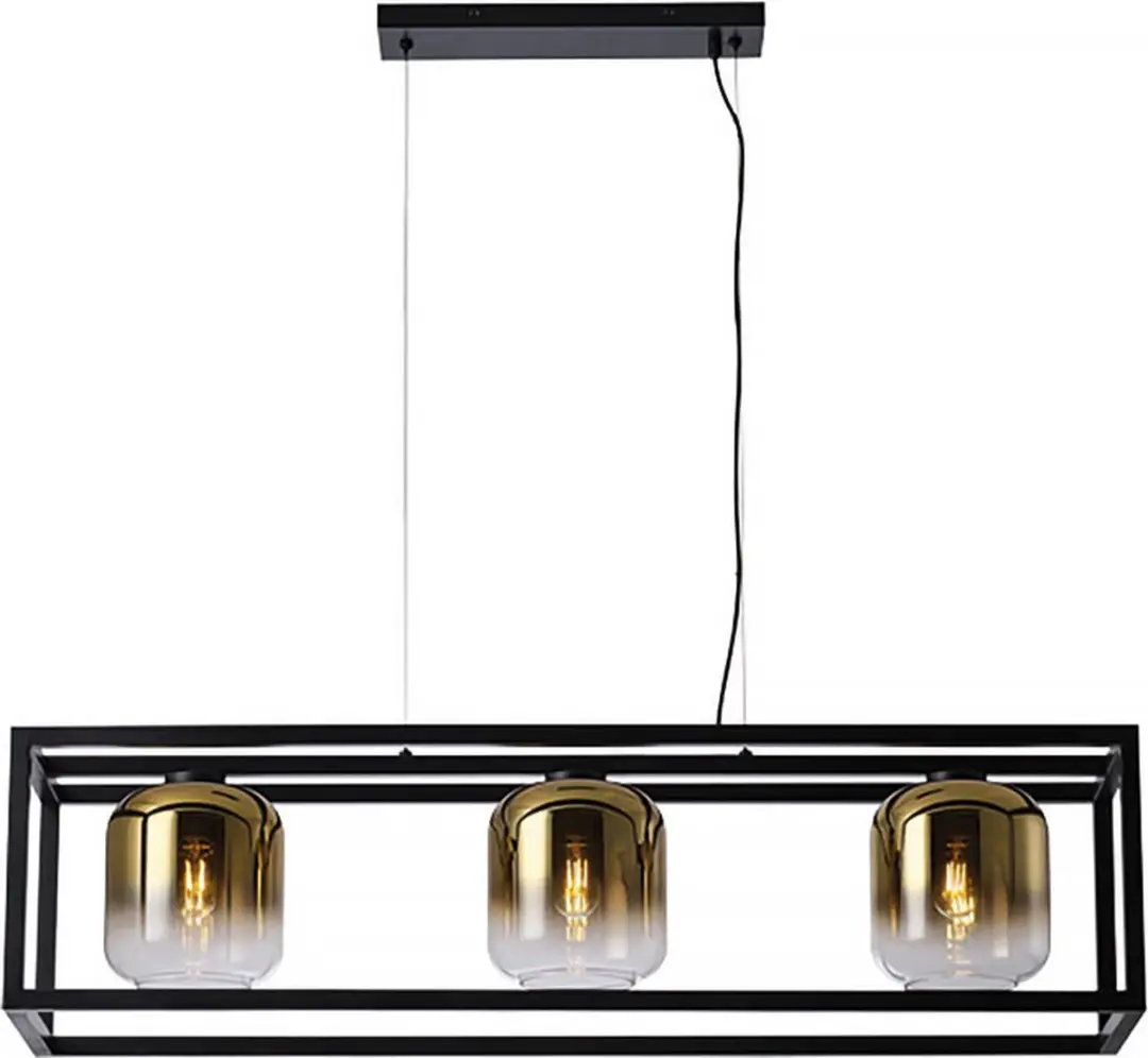 Freelight Dentro 3 Lichts Hanglamp 110cm - Goud/Zwart