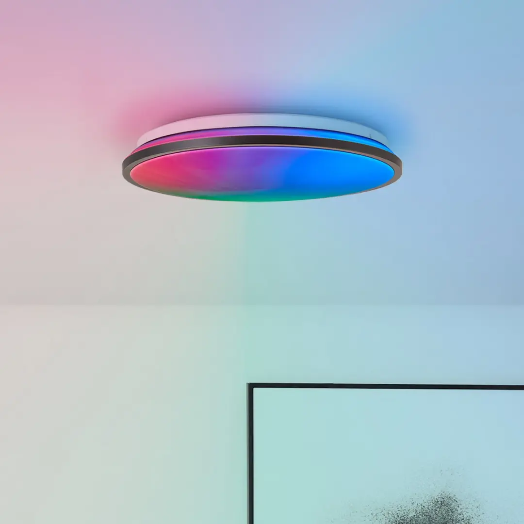 Brilliant Heida RGB Plafondlamp Ø39,5cm - Zwart