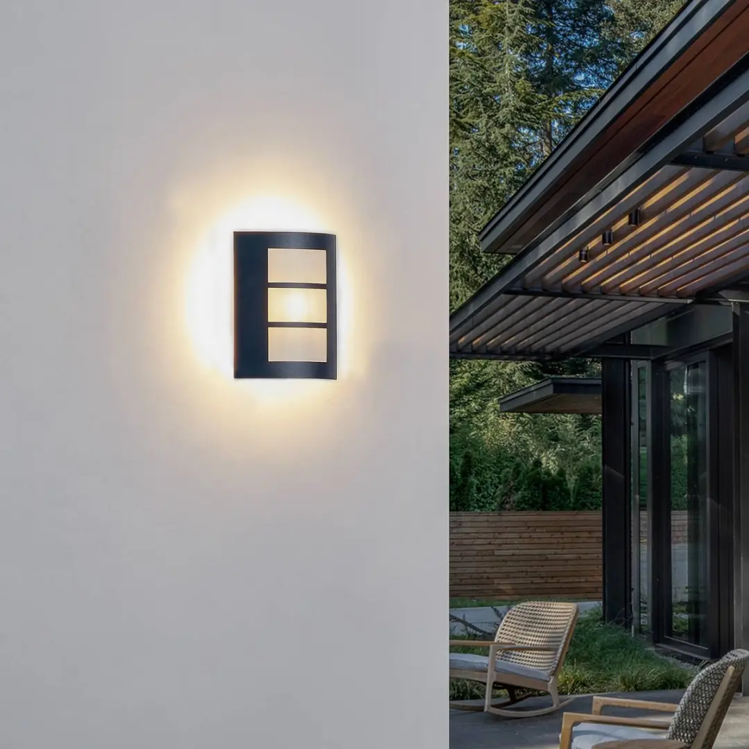Lindby Wandlamp Buiten 1 Licht E27 - Zwart