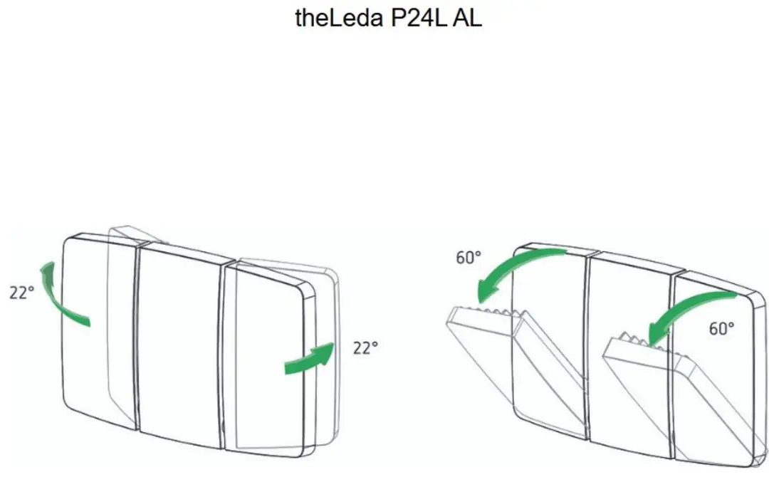 Theben theLeda P24L AL LED Buitenlamp 20W - 2x900lm - 4000K