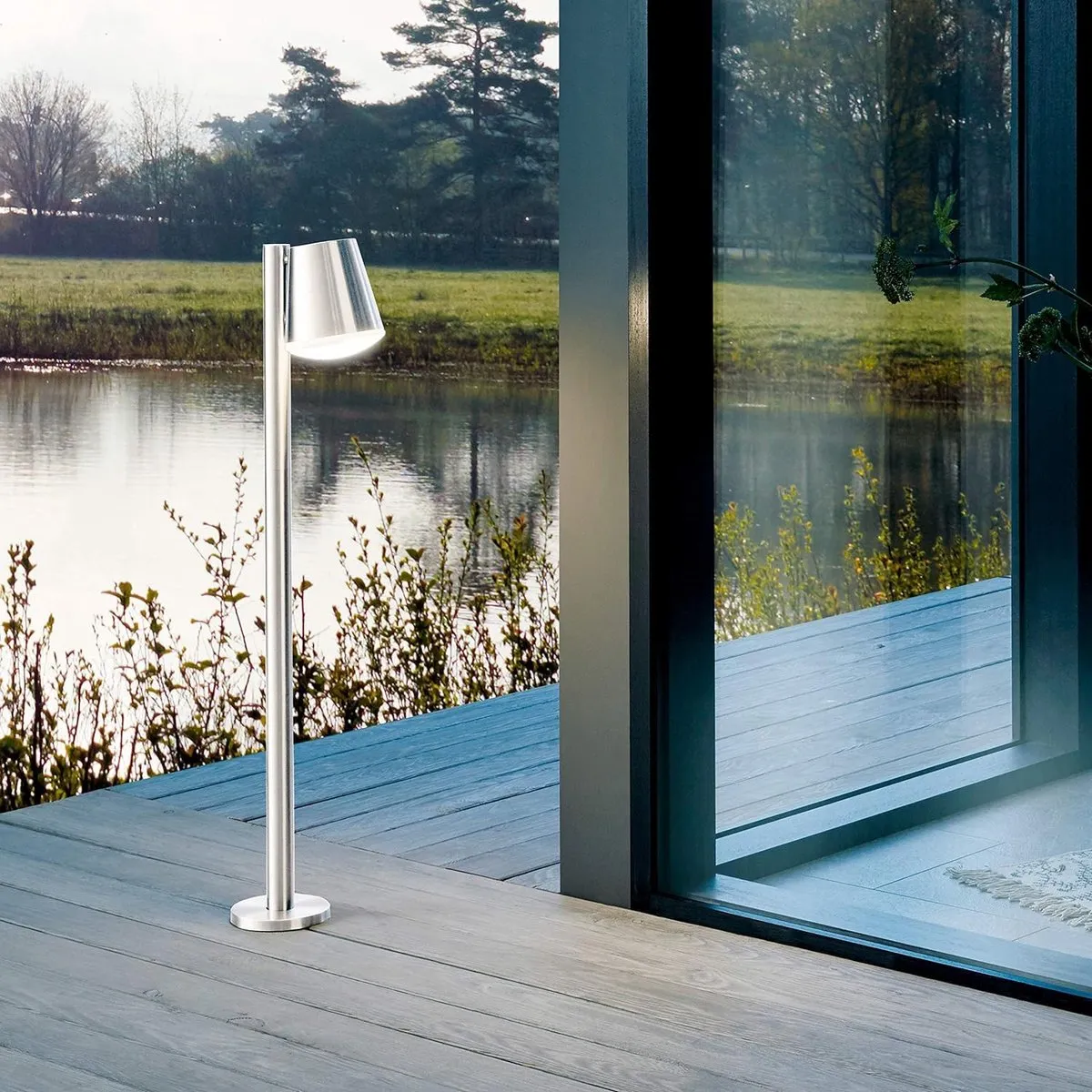 Eglo Caldiero-C Slimme Vloerverlichting Bluetooth 9W - Roestvrijstaal/Wit