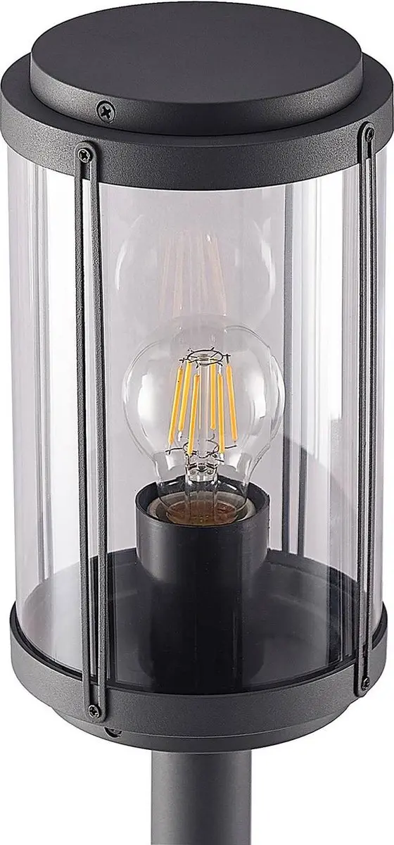 Lindby Tuinpadverlichting 15W E27 - 100cm - Donkergrijs - afbeelding 6 van 6