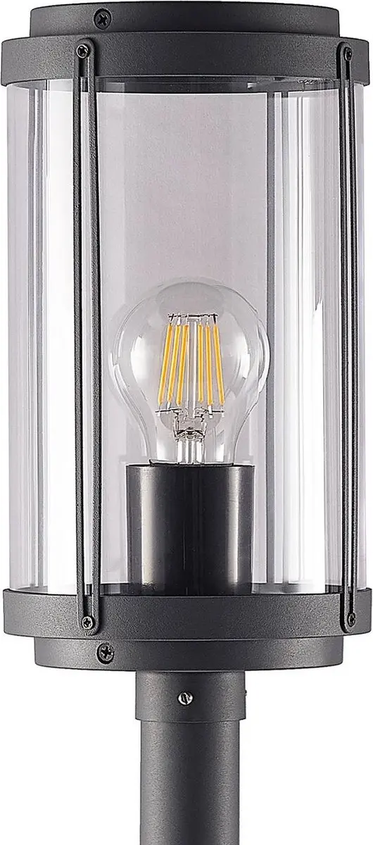 Lindby Tuinpadverlichting 15W E27 - 100cm - Donkergrijs