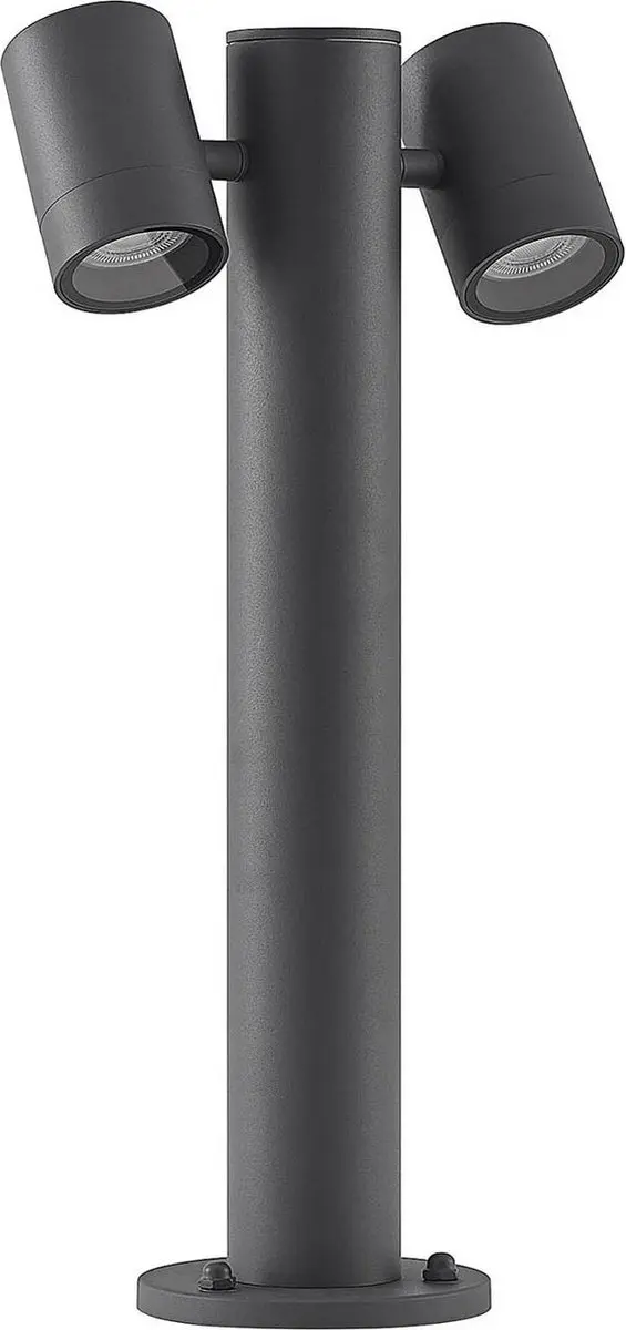 Lucande Sokkellamp 2-lichts GU10 - 50cm - Donkergrijs