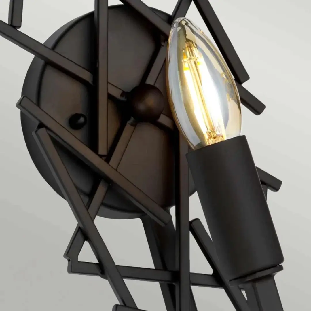 Elstead Lighting Taiko LED Wandlamp - 1x E14 40W - Olde Bronze