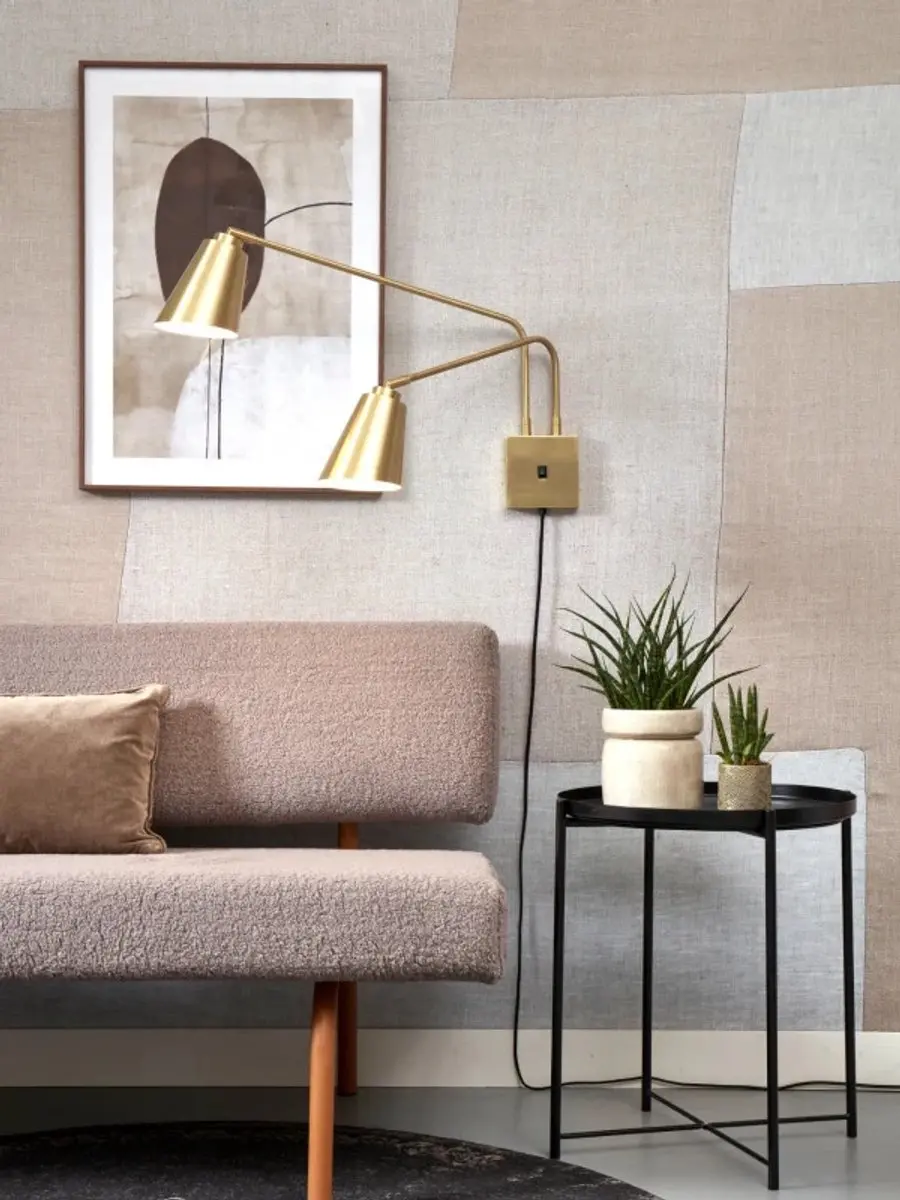 it's about RoMi Bremen Wandlamp - Goud - 2 Lichtpunten