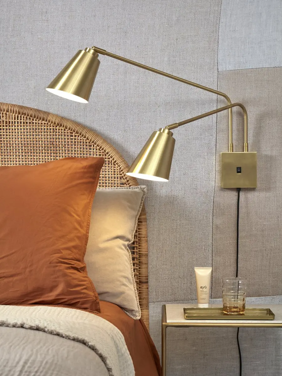 it's about RoMi Bremen Wandlamp - Goud - 2 Lichtpunten