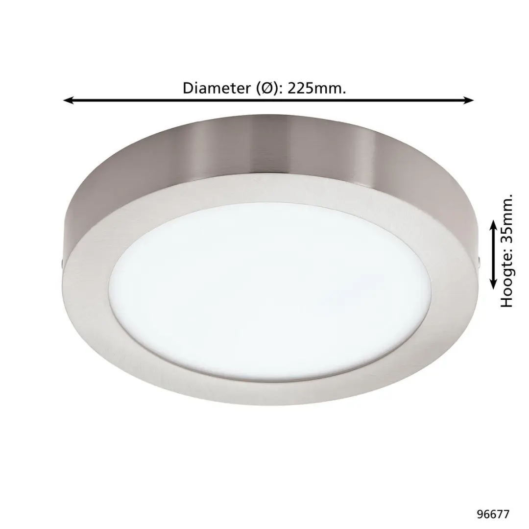 EGLO Connect Fueva-C Wandlamp - Ø225cm - Nikkel Mat - afbeelding 6 van 6