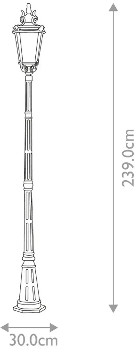 Elstead Lighting Baltimore LED Tuinpilaar - E27 60W - Ø30cm - Weathered Bronze