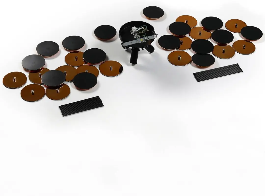 Lindby Cechio+ Plafondlamp 3-lichts - Ø54cm - Zwart/Goud
