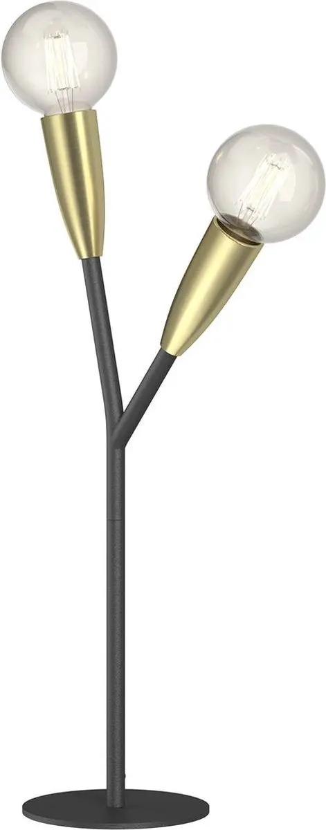 Lucande Tafellamp 2-lichts - 59cm - Zwart/Messing