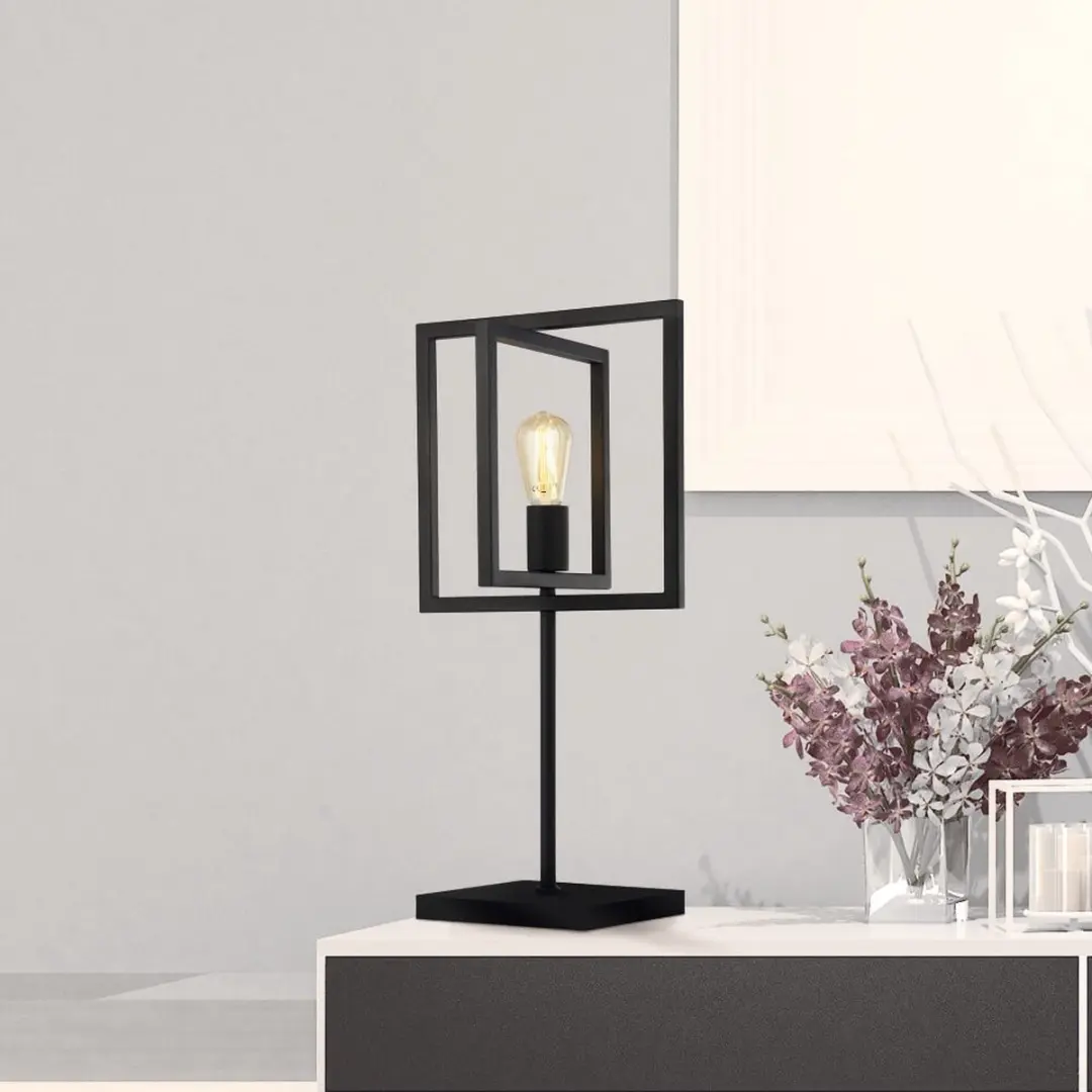 Searchlight Plaza Tafellamp EU23201-1BK - Zwart