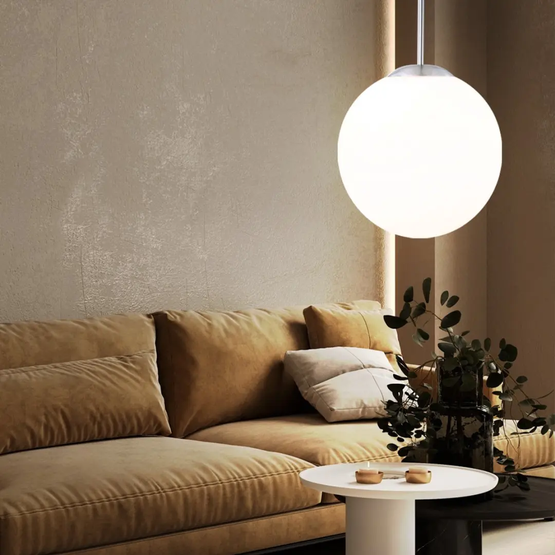 Globo Balla Binnen E27 Wandlamp 60W - Nikkel - Wit - afbeelding 6 van 6
