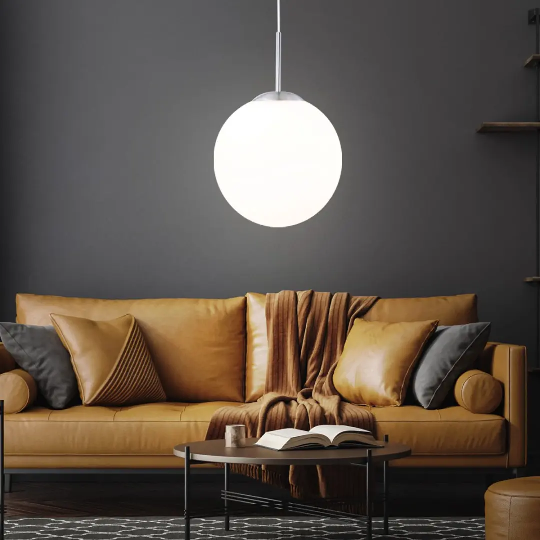 Globo Balla Binnen E27 Wandlamp 60W - Nikkel - Wit