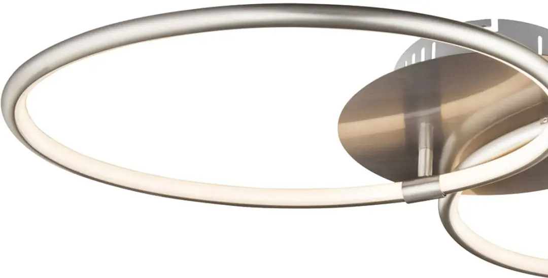 Globo Plafondlamp 30W Warm Wit Zilver - 70x40x8,6cm