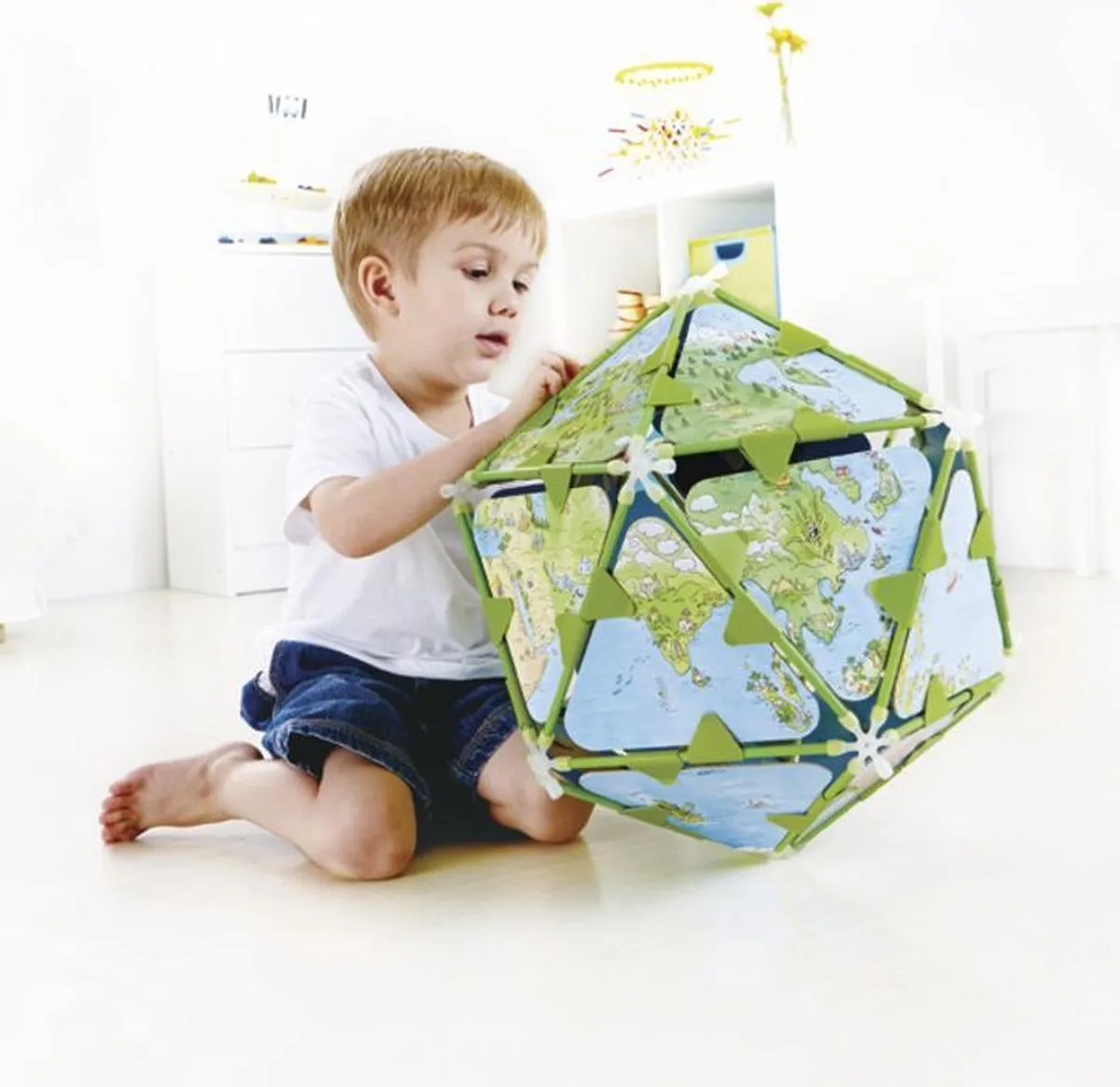 Hape Architectrix Globe Set - 127 Onderdelen - Groen - afbeelding 6 van 6