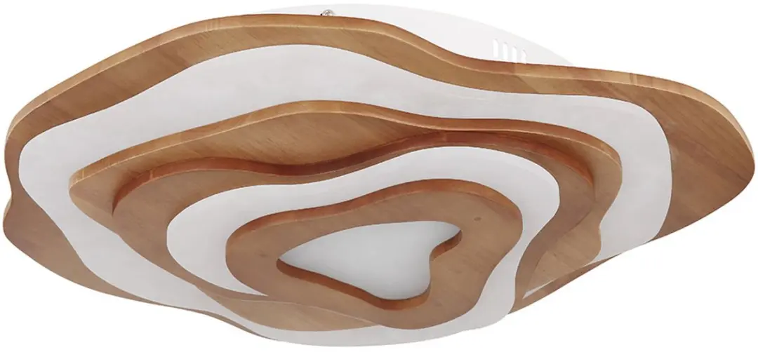 Globo Plafondlamp Hout Bruin Opaal LED 40W 1600lm