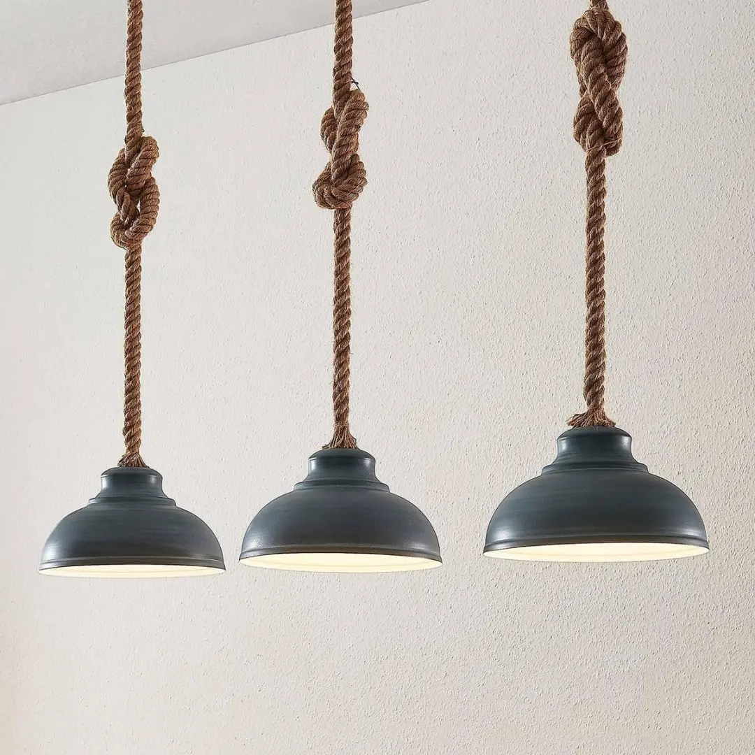 Lindby Chaby Hanglamp 3xE27 Beton