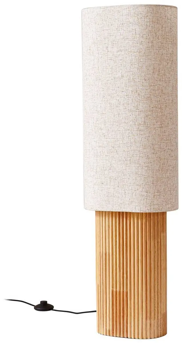 Lindby Vloerlamp Hout 1 Licht E27 - 100cm