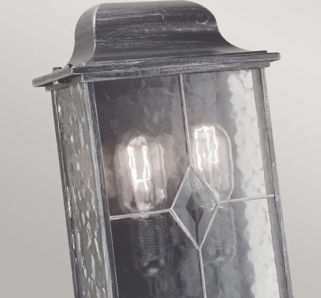 Elstead Lighting Wexford LED Buitenlamp 2xE27 60W - Dimbaar - Zwart/Zilver